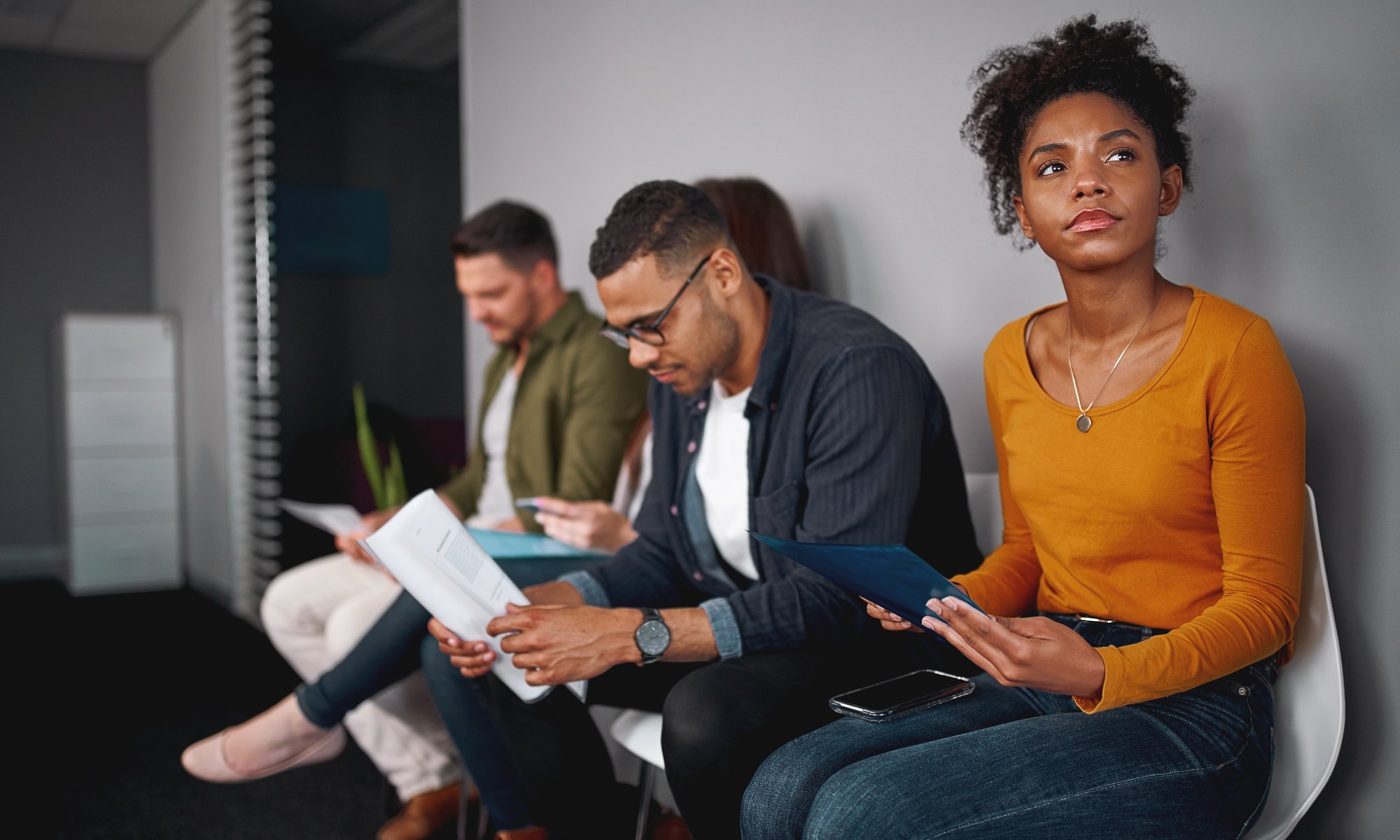 Candidate in an interview